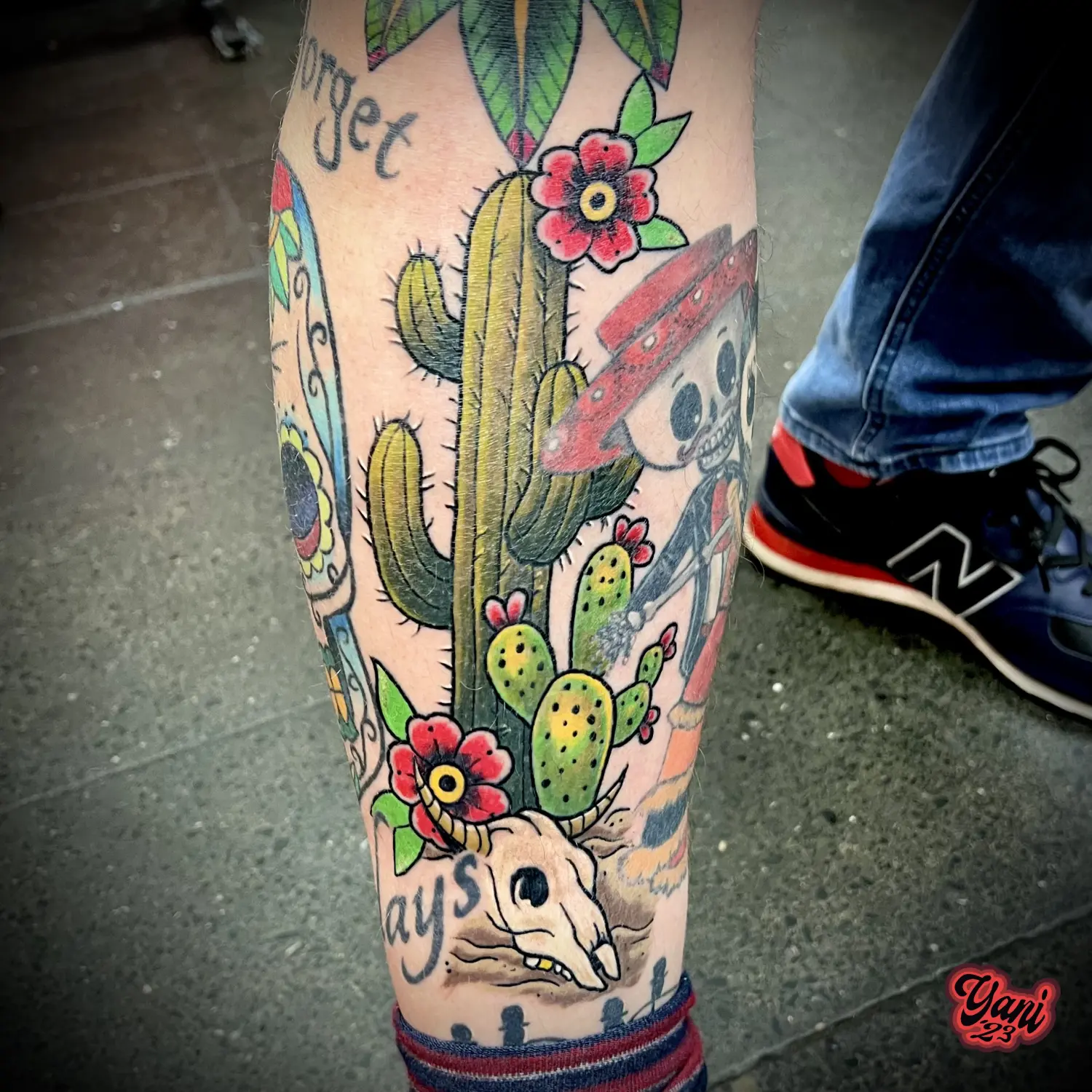 Skin City Tattoo & Piercing Yani-Tattoo auf den Beinen